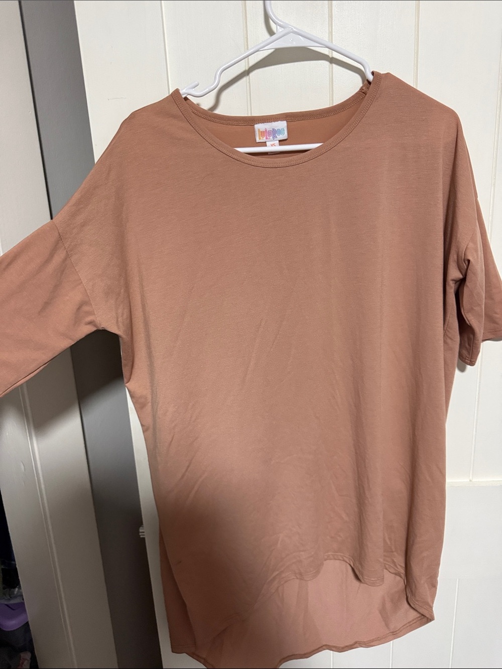 LuLaRoe Dusty Rose Crewneck Tunic Tee
